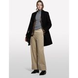 Sisley Yün ve Kaşmir Karışımlı Ribana Detaylı Balıkçı Yaka Kazak Kadın Gri Kazak - 325A102HM2174 - XL