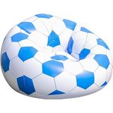 Şişme Koltuk, Futbol Topu Tasarımlı, Mavi ve Beyaz, Çocuklar için Eğlenceli Oturma Grubu