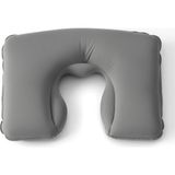 Şişme Seyahat Yastığı Boyun Destekli Taşınabilir ve Ergonomik Tasarım Uçak Araba ve Yolculuklar Için Ideal (Gri)