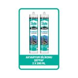 Sista Akvaryum Silikonu Şeffaf, 280 ml x 2 Adet
