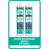 Sista Şeffaf Akvaryum Silikonu 280 ml x 2 Adet %100 Silikon Kalite ile Güçlü Yapıştırma