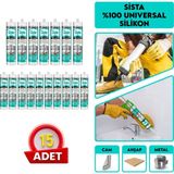 Sista Şeffaf Silikon - 15 ADET