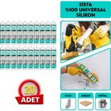 Sista Şeffaf Silikon - 20 ADET