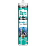 Sista Silikon Mastik Aquarium, Balıklara Zarar Vermeyen Akvaryum Silikonu, Uv Dirençli Silikon Mastik, Elastikiyeti Yüksek Güçlü Yapıştırıcı, 1X280ML - Çok Renkli
