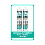 Sista Universal Silikon Beyaz, 280ml + Universal Silikon Şeffaf, 280ml