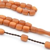 Sistemli Fıçı Kesim Bilek Boy Turuncu Fiber Tesbih