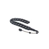 Sistemli Fıçı Kesim İri Boy Siyah Fiber Tesbih