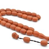 Sistemli Fıçı Kesim İri Boy Turuncu Fiber Tesbih