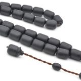 Sistemli Kapsül Kesim İri Boy Siyah Fiber Tesbih