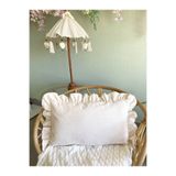 Sister Home Design Keten, Bohem, Fırfırlı, Vintage, Dikdörtgen Kırlent Kılıfı