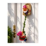 Sister Home Design Tırmanan Şans Cüceleri Bahçe Balkon Duvar Süsü | 2'li Biblo