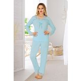 Sistina 1631 Mavi Penye Kadın Pijama Takımı