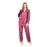 Sistina Bayan Mor Saten Uzun Kollu Pijama Takımı 1613
