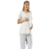 Sistina Ekru Hamile (Lohusa) Pijama Takımı - 1606 ekru S