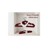 sisus ABİYE ELBİSE AŞKISI KADİFE 5 AD KAYMAZ ÖZEL KAPLAMA BORDO