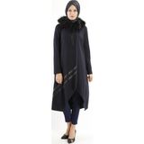 Sitare Keçe Kürklü Giy-Çık 17K9073 - Lacivert - 38