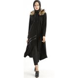 Sitare Keçe Kürklü Giy-Çık 17K9073 - Siyah - 48