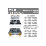 Site Hırdavat 134 Parça M10 Akb Civata Somun ve Pul Seti