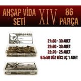 Site Hırdavat Ahşap Vida Seti Xıv- 86 Parça Vida Pul ve Bits Uç - 86 Adet