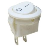 Site Hırdavat IC-134E 2P Beyaz Mini Yuvarlak Anahtar On/Off Switch