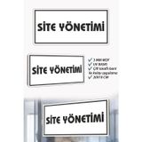 Site Yönetimi Yazılı Beyaz Mdf Kapı Levhası