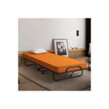 sitehome Sünger Yatak 90x190 Ortopedik 10 Cm Vinil Kumaş Turuncu