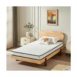 SİTEHOME Tek Kişilik Ortopedik Sünger Yatak 15 cm Orta Sert Organik Pamuklu Kumaş ile Konfor - 100 x 190 cm - Beyaz
