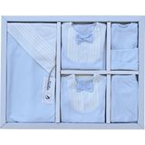 Sitilin Erkek Bebek Gri Hastane Çıkışı Papyon Lüks 10 Lu Set STL6405 - 0 - 3 Ay - Mavi