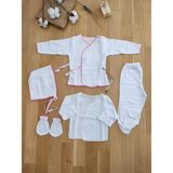 Sitilin Kız Bebek 5 Li Acil Hastane Çıkışı Seti - 0 - 2 Yaş - Beyaz