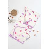 Sitilin Kız Bebek Çift Katlı Natural Penye Battaniye STL6708