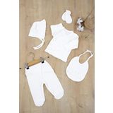 sitilin Kız Bebek Natural Pamuk Kumaş 5 Li Lüks Hastane Çıkışı Seti STL6872