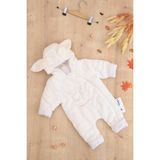 Sitilin Kız Erkek Bebek Ayıcık Figürlü Welsoft Peluş Astronot Bebek Tulum STL6778 - 9 - 12 Ay - Ekru