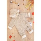 Sitilin Kız Erkek Bebek Ayıcık Figürlü Welsoft Peluş Astronot Bebek Tulum STL6780 - 6 - 9 Ay - Kahve