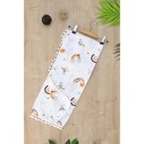 Sitilin Kız Erkek Bebek Çift Katlı Ponponlu Müslin Kundak Battaniye STL6907