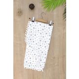 sitilin Kız Erkek Bebek Çift Katlı Sevimli Kirpi Ponponlu Yıldız Müslin Kundak Battaniye STL6909