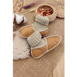 Sitilin Organik Deri Unisex Bebek Patik İçi Yünlü Doğal Bebek Çorap STL6042 6-12 Ay