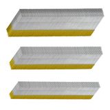 SITLDY 15 Ayar DA Açılı Çiviler, 34 Derece, 900'lü Paket (2-1/2", 2", 1-1/4" Boyut Başına 300), Galvanizli Çeşitli Boyutlarda Proje Paketi, Pnömatik, Elektrikli Açılı Çivi Makinesi için