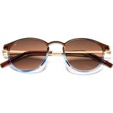 SİTRİN-2362 C12 Kahverengi/mavi Unisex Güneş Gözlüğü - Mavi - Kahverengi