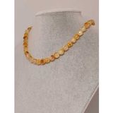 Sitrin Taşı Faset Kesim Kolye 8mm (Sabit Klipsli) (42550)