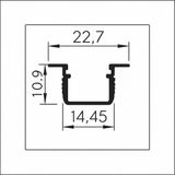 Sıva altı alüminyum LED profil kanal 11x14mm 2mt. aydınlatma dekoratif şerit kanalı armatür linear ışık kare kasa