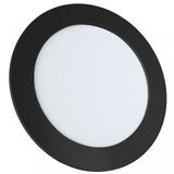 Sıva Altı Yuvarlak Siyah Slim Led Panel Armatür 6/9/12/15/18 W Trafolu Beyaz Işık (6, watts)