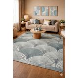 Şiva Home Kaymaz Tabanlı Halı Kesme Yolluk Salon Koridor Mutfak Yatak Odası Halısı 6024 TURKUAZ