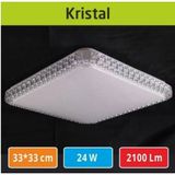 Sıva Üstü Led Panel 24W 33X33 Cm Çapında Model Kristal Led Avize Beyaz Işık