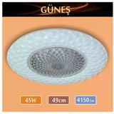 Sıva Üstü Led Panel 45W 49 Cm Çapında Model Güneş Led Avize