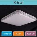 Sıva Üstü LED Panel Dekoratif ARMATÜR43X43 Kristal Kapak - Beyaz-6500K