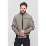 Sivaist Erkek Bej Mevsimlik Triko Detaylı Fermuarlı Iç Cepli Mont&Ceket - 2XL