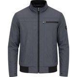 Sivaist Erkek Gri Mevsimlik Triko Detaylı Fermuarlı Iç Cepli Mont&Ceket - 2XL