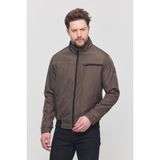 Sivaist Erkek Kahverengi Mevsimlik Triko Detaylı Fermuarlı Iç Cepli Mont&Ceket - 2XL