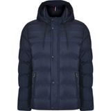 Sivaist Erkek Kapüşonlu Lacivert Su ve Rüzgar Geçirmez Regular Şişme Kaban&mont - 4XL