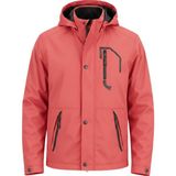 Sivaist Erkek Kırmızı Softshell Kapüşonlu İç Cepli Su Ve Rüzgar Geçirmez Mevsimlik&Yazlık Mont - 4XL